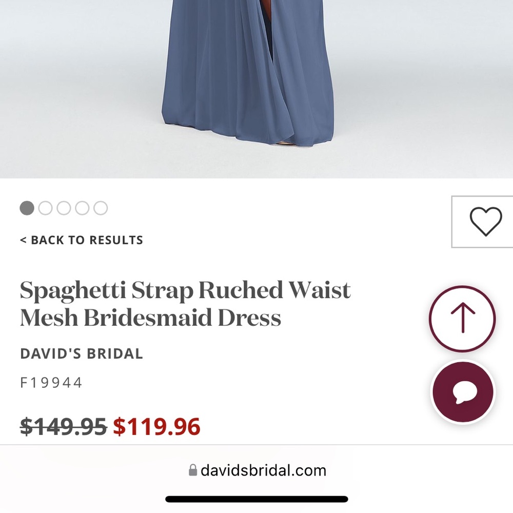 David’s bridal bridesmaid dress